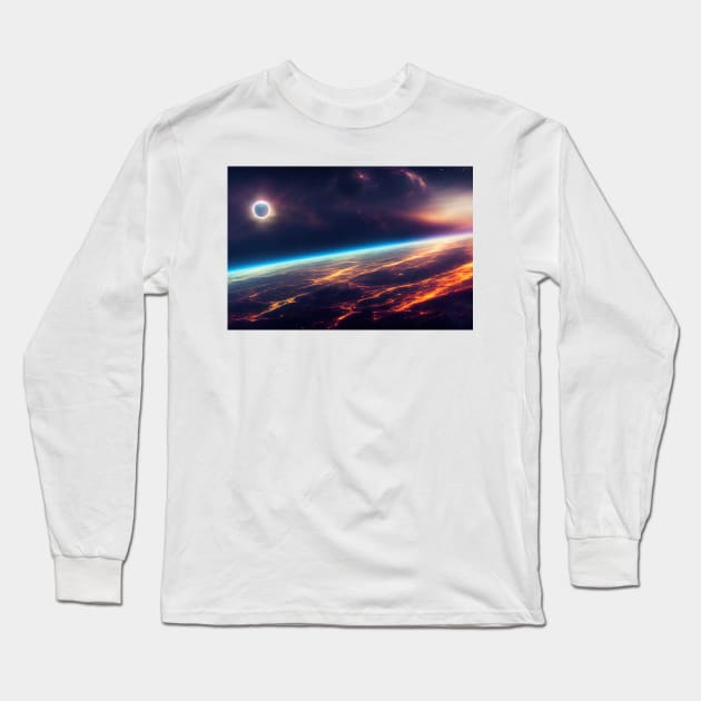 End of the earth , a star is dead , apocalypse Long Sleeve T-Shirt by DyeruArt